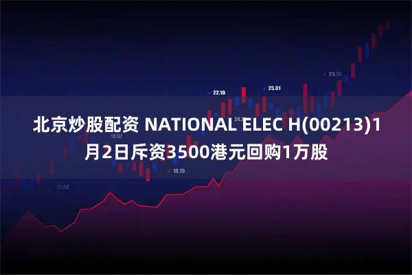 北京炒股配资 NATIONAL ELEC H(00213)1月2日斥资3500港元回购1万股